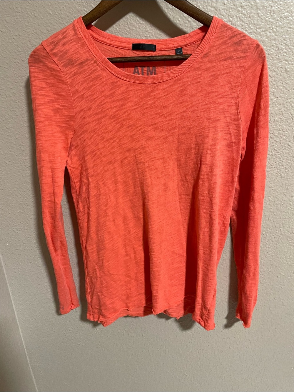 ATM Anthony Thomas Melillo Coral Long Sleeve Slub Tee